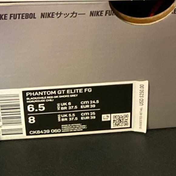 Nike Phantom GT Elite FG Black Red Soccer Cleats CK8439-060 Mens 6.5 Womens 8 main image 10